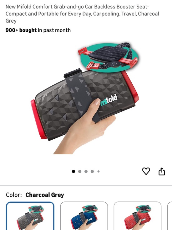 mifold Other - Mifold travel booster seat charcoal gray